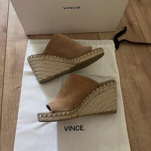 [NEW W/ TAGS] Vince Sutherland Suede Wedge Sandals